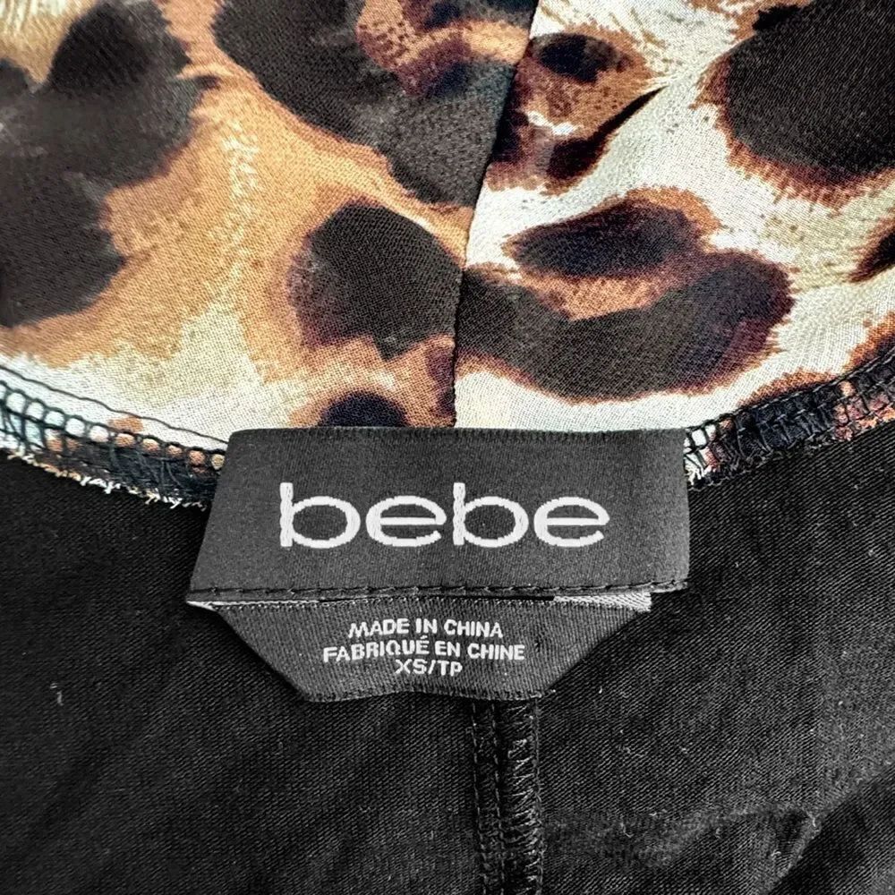 Bebe Surplice Leopard Bodysuit - Picture 7 of 10